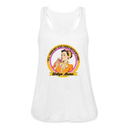 Water Into Wine Women's Flowy Tank Top by Bella - white