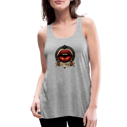 LET THEM Women's Flowy Tank Top by Bella - heather gray