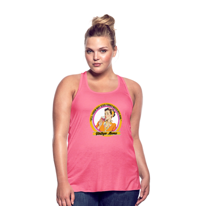 Water Into Wine Women's Flowy Tank Top by Bella - neon pink