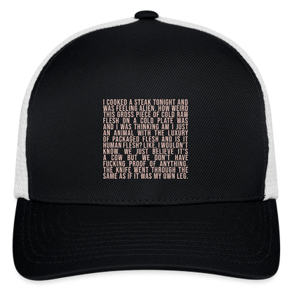 Why Does This Text From My Mom Read Like Poetry Flexfit Fitted Baseball Cap - black/white