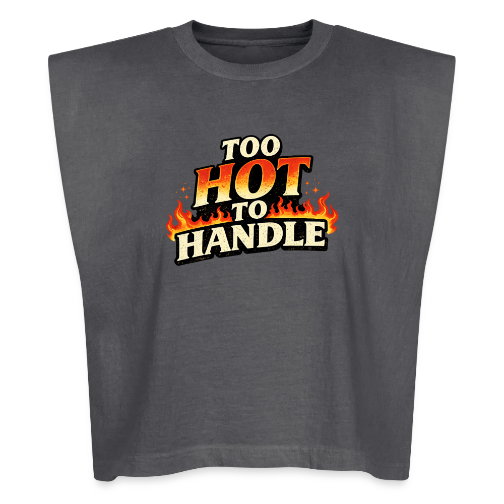 TOO HOT TO HANDLE MUSCLE TANK - faded black