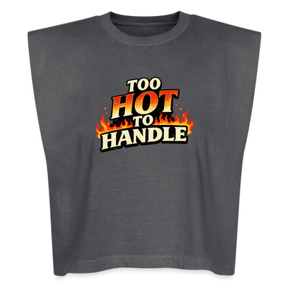 TOO HOT TO HANDLE MUSCLE TANK - faded black