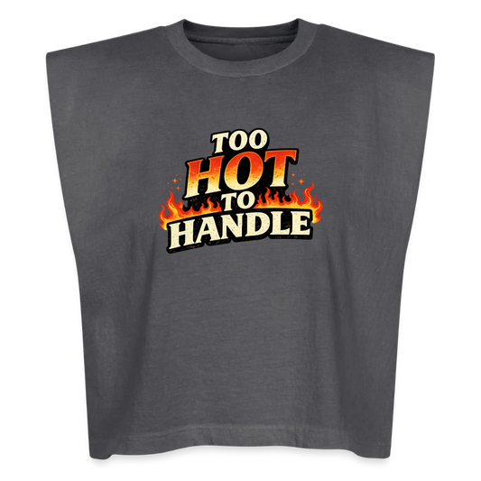 TOO HOT TO HANDLE MUSCLE TANK - faded black