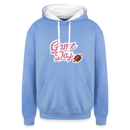Haute Mama Contrast Hoodie - sky blue/white