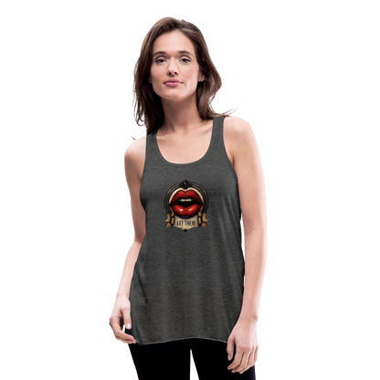 LET THEM Women's Flowy Tank Top by Bella - deep heather