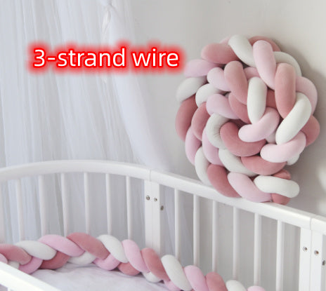 Heightening Baby Braided Crib Bumpers