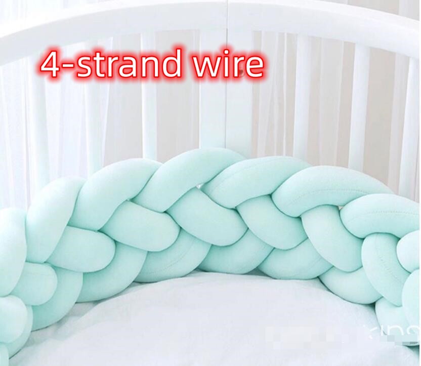 Heightening Baby Braided Crib Bumpers