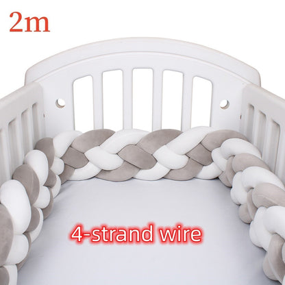 Heightening Baby Braided Crib Bumpers