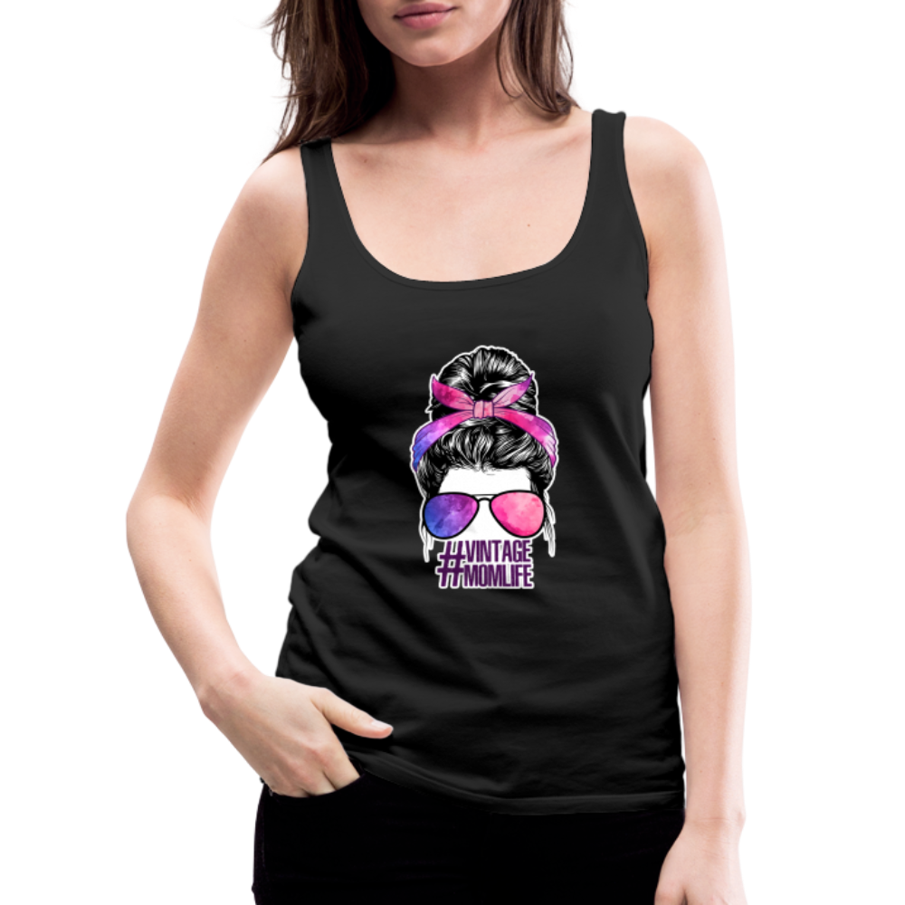 #Vintage Mom Life Women’s Premium Tank Top - black