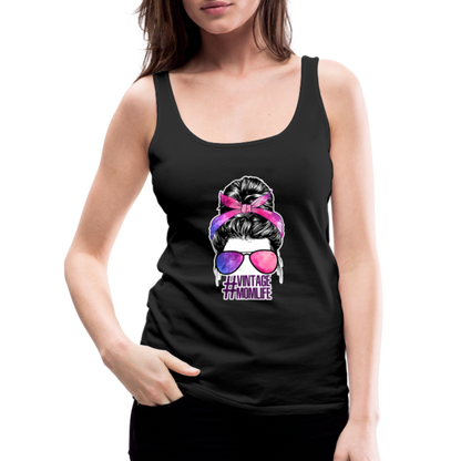 #Vintage Mom Life Women’s Premium Tank Top - black