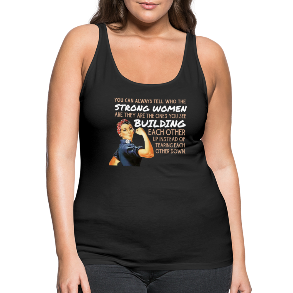 "Strong Women" Women’s Premium Tank Top - black