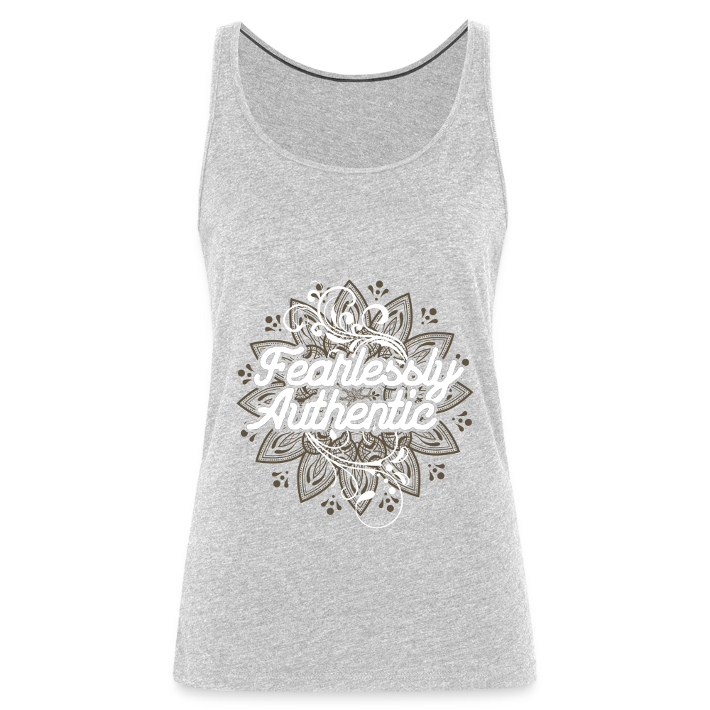 Fearlessly Authentic Women’s Premium Tank Top - heather gray