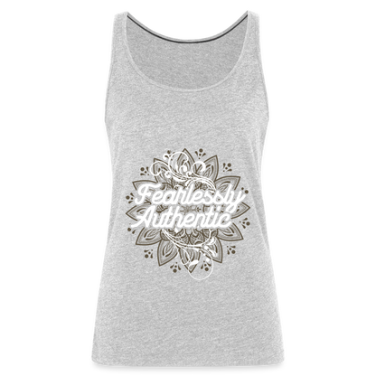 Fearlessly Authentic Women’s Premium Tank Top - heather gray