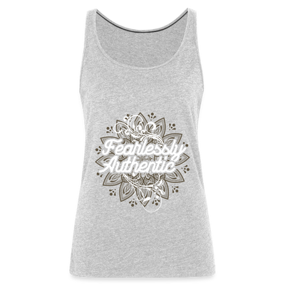 Fearlessly Authentic Women’s Premium Tank Top - heather gray