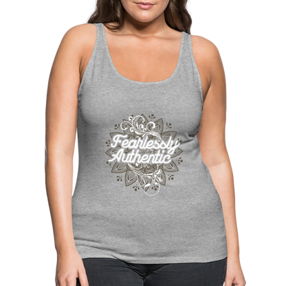 Fearlessly Authentic Women’s Premium Tank Top - heather gray