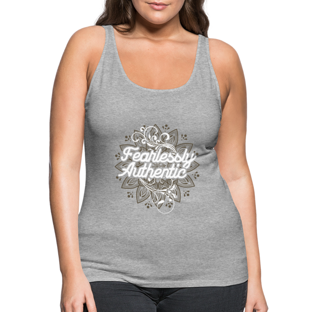 Fearlessly Authentic Women’s Premium Tank Top - heather gray