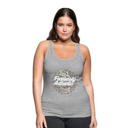 Fearlessly Authentic Women’s Premium Tank Top - heather gray