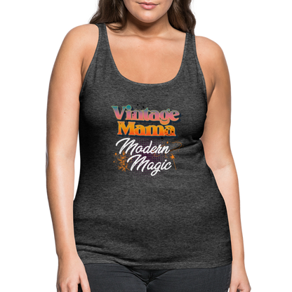 Vintage Mama Modern Magic Women’s Premium Tank Top - charcoal grey