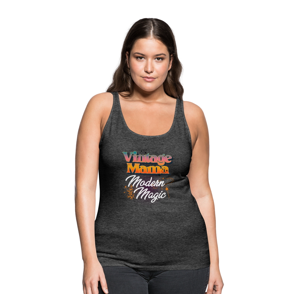 Vintage Mama Modern Magic Women’s Premium Tank Top - charcoal grey