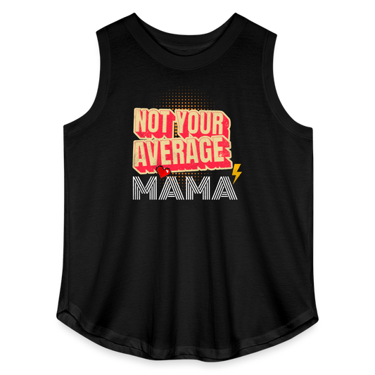 Not Your Average Mama  Women's Curvy Plus Size Relaxed Tank Top - black