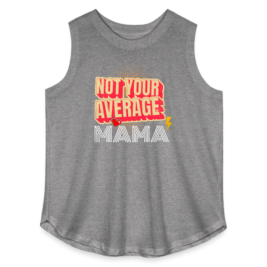 Not Your Average Mama  Women's Curvy Plus Size Relaxed Tank Top - granite heather 