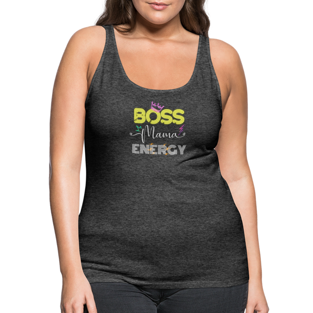 Boss Mama Energy Premium Tank Top - charcoal grey