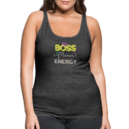 Boss Mama Energy Premium Tank Top - charcoal grey