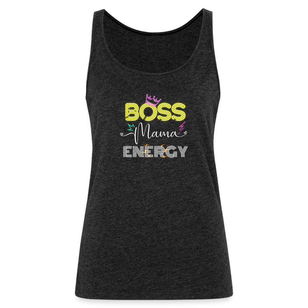 Boss Mama Energy Premium Tank Top - charcoal grey