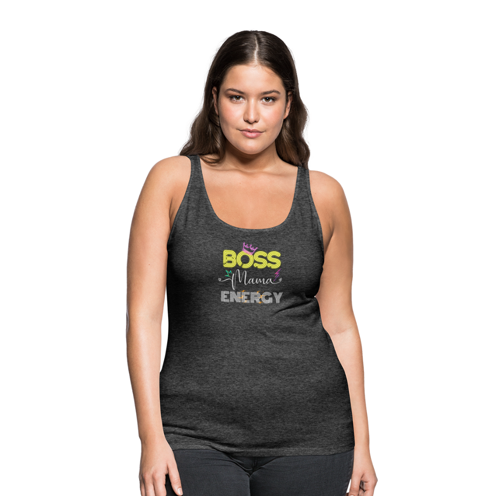 Boss Mama Energy Premium Tank Top - charcoal grey