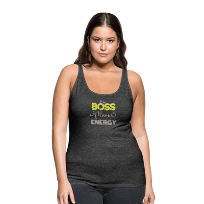 Boss Mama Energy Premium Tank Top - charcoal grey