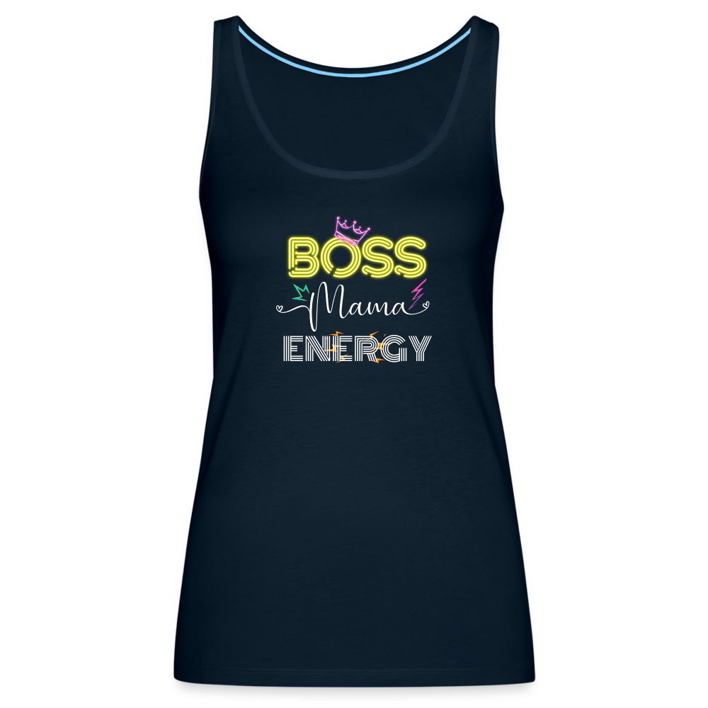 Boss Mama Energy Premium Tank Top - deep navy