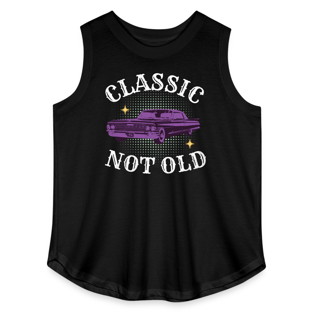 Classic Not Old Women's Curvy Plus Size Relaxed Tank Top - black