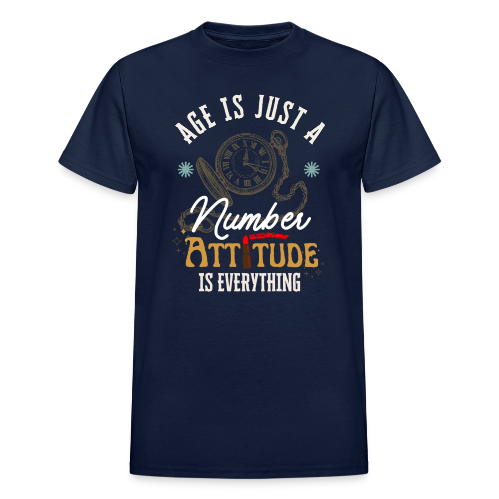 Age Is Just A Number Gildan Ultra Cotton Adult T-Shirt - navy