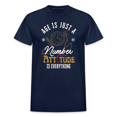 Age Is Just A Number Gildan Ultra Cotton Adult T-Shirt - navy