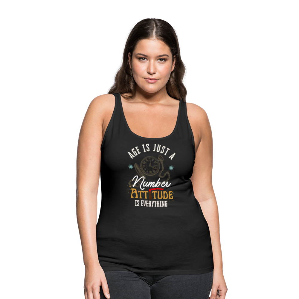 Age Is Just A Number Women’s Premium Tank Top - black