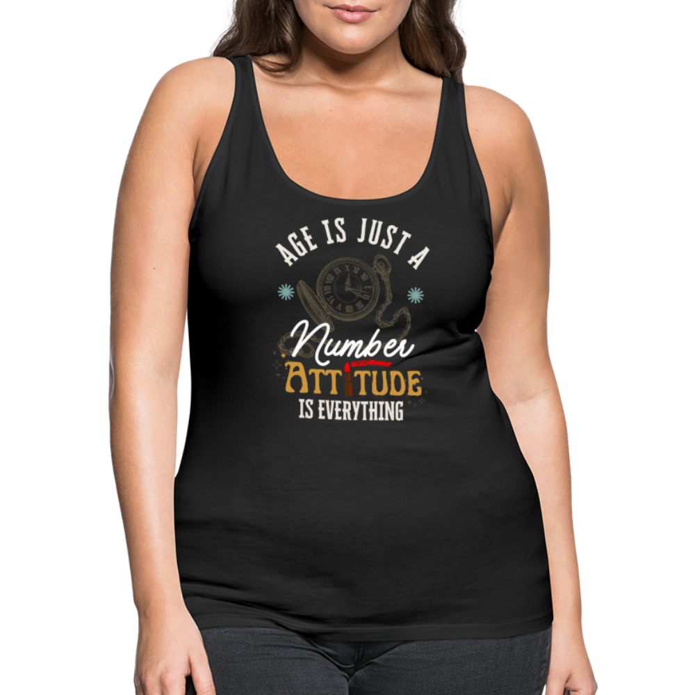 Age Is Just A Number Women’s Premium Tank Top - black