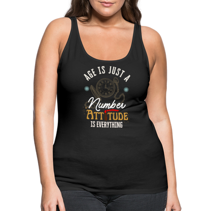 Age Is Just A Number Women’s Premium Tank Top - black