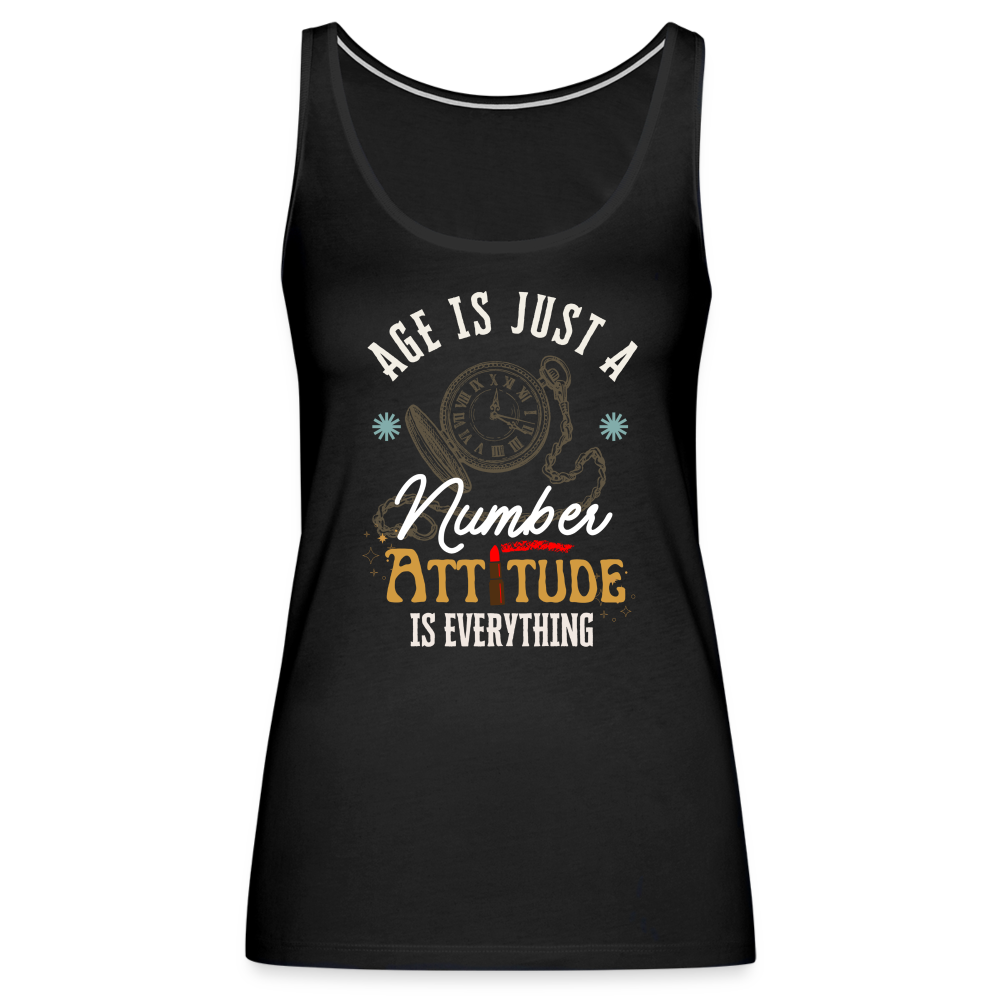 Age Is Just A Number Women’s Premium Tank Top - black