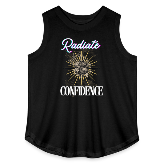 Radiate Confidence Women's Curvy Plus Size Relaxed Tank Top - black