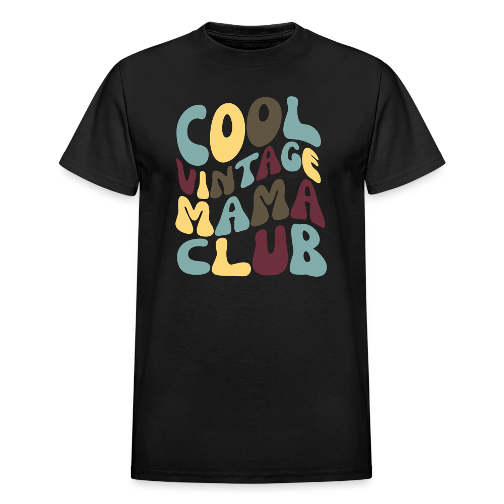 Cool Vintage Mama Club Gildan Ultra Cotton Adult T-Shirt - black
