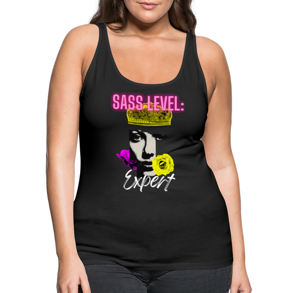 Sass Level Expert Women’s Premium Tank Top - black