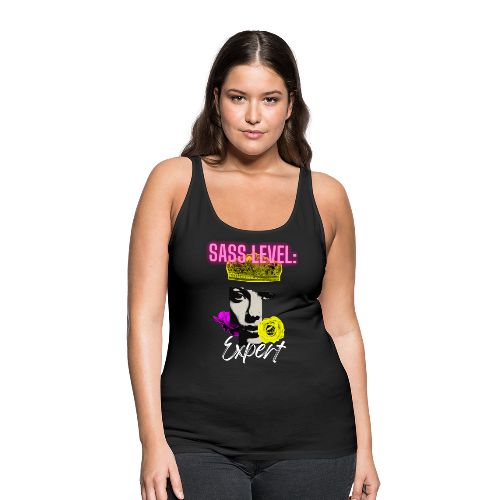 Sass Level Expert Women’s Premium Tank Top - black