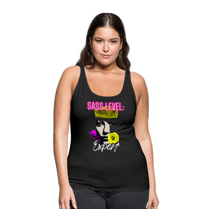 Sass Level Expert Women’s Premium Tank Top - black