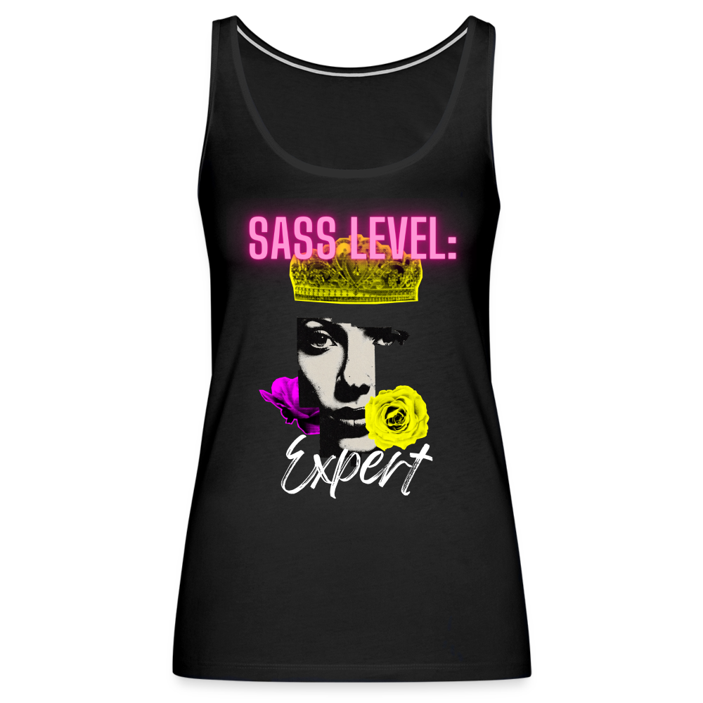 Sass Level Expert Women’s Premium Tank Top - black