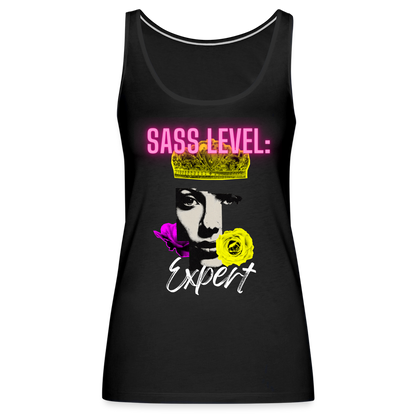 Sass Level Expert Women’s Premium Tank Top - black