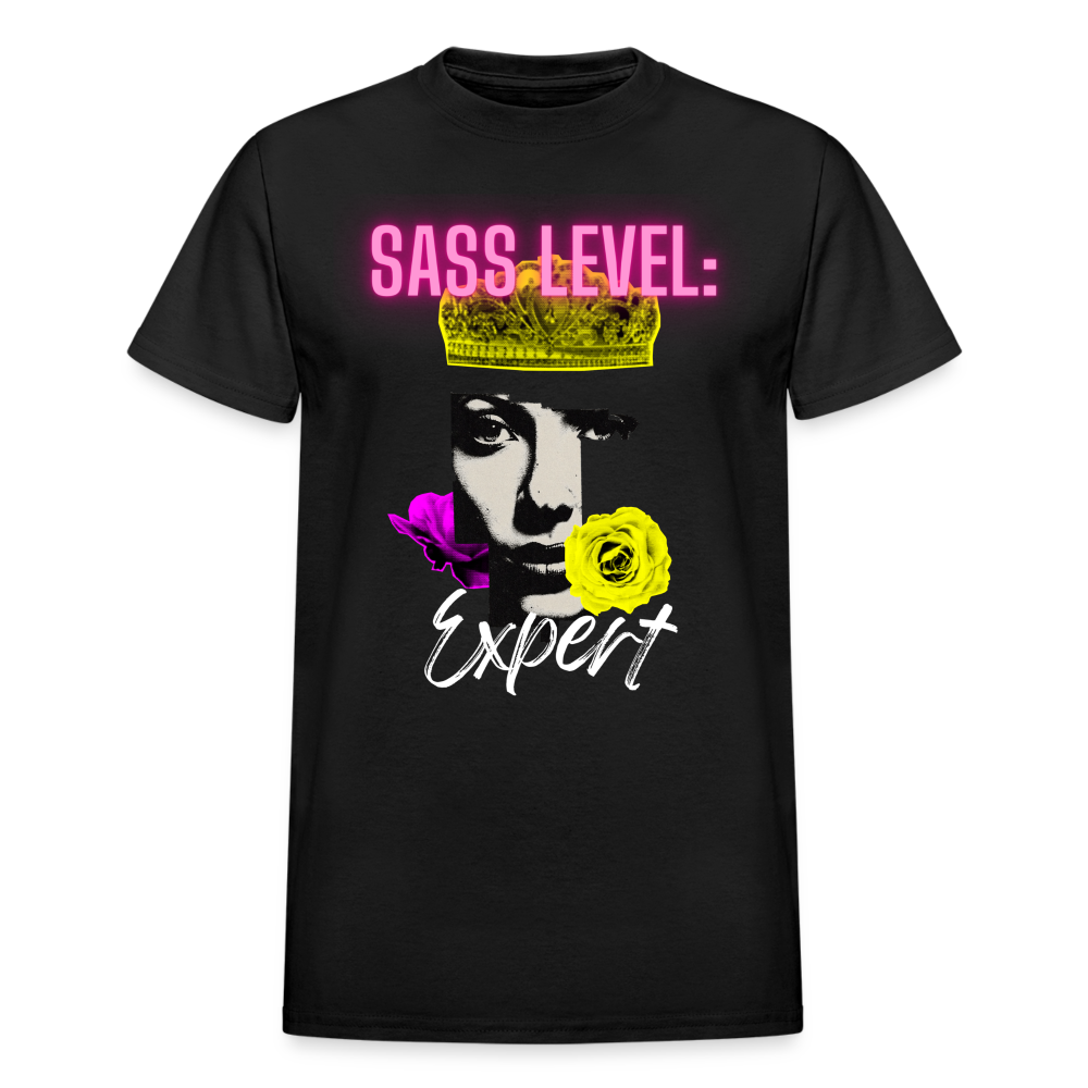 Sass Level Expert Gildan Ultra Cotton Adult T-Shirt - black