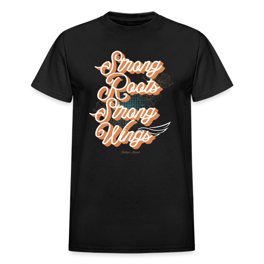 Strong Roots Strong Wings Gildan Ultra Cotton Adult T-Shirt - black