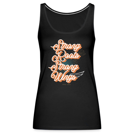 Strong Roots Strong Wings Women’s Premium Tank Top - black